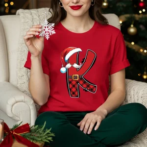 Santa Alphabet 2026 Christmas Shirts Family Matching Outfits Funny Xmas Gift Set for Parents and Kids Couple T-Shirt Clothing