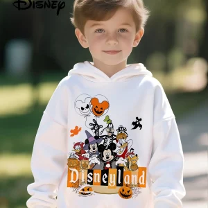 Halloween Mickey Mouse Boy Girl Kids Hoodie Family Parent-Child Wear Men Women Autumn Winter Hooded Sweater Casual Long Sleeve
