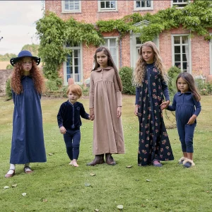 AS Sailor Collection AW25 Girls Robes Dress Embroidery Navy Collar Baby Romper Brothers Sisters Family Matching